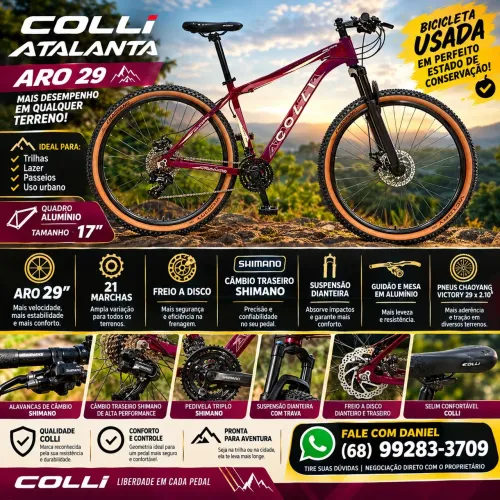 Vende-se bicicleta Colli Atalanta Aro 29 21 Marchas