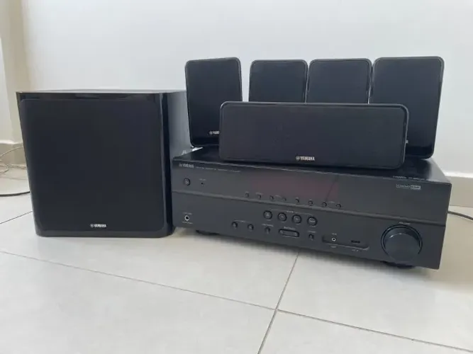 Receiver Yamaha RX-V377 + Caixas NS-P20 Conjunto completo PERFEITO ESTADO - Bivolt