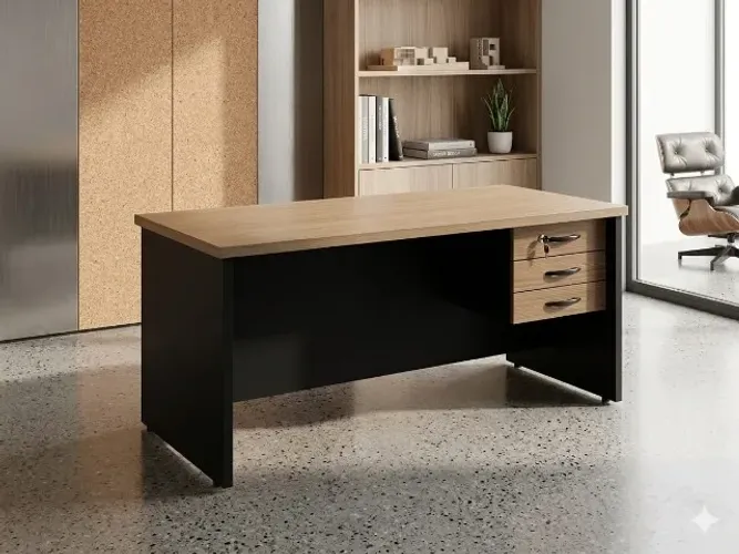MESA RETA COM 3 GAVETA COM TAMPO GRANDE 150X60 ENTREGAMOS COM FRETE