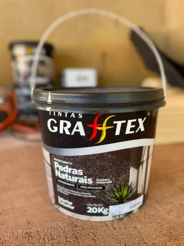 Tintas pedras naturais grafitex 20kg