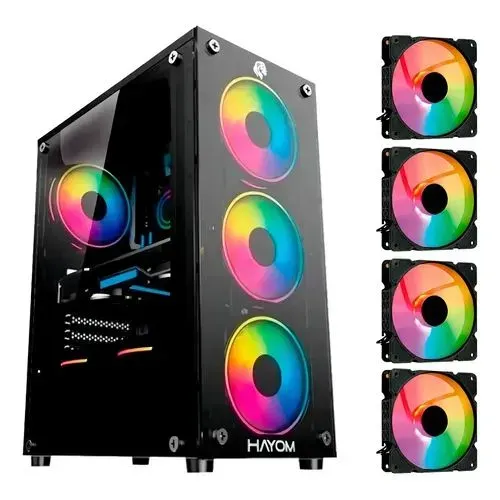 Gabinete Hayoom GB1749 com 4 fans inclusas!! Preço imperdível!!!