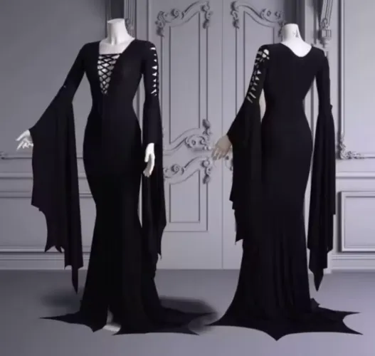 Vestido Mortiça Addams Haloween