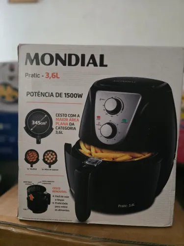 Fritadeira Air Fryer Pratic 3,6L, Mondial, 1500W, 220V - AF-36-BI