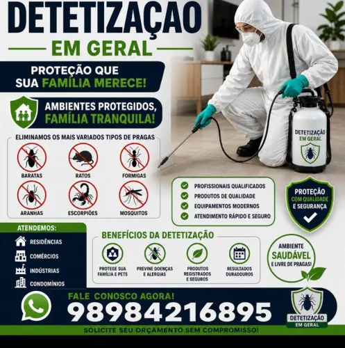 DEDETIZAÇÃO EM GERAL 