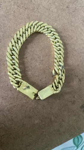 Pulseira masculina banhada