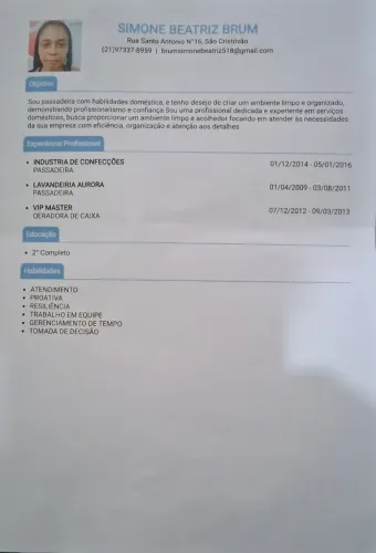 Diárista / R$150