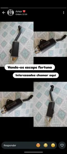 Escapamento Fortuna Trioval - Semi-novo 