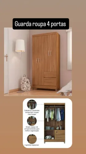 Para quem gosta de Promoção!!Guarda roupa 4 portas!!