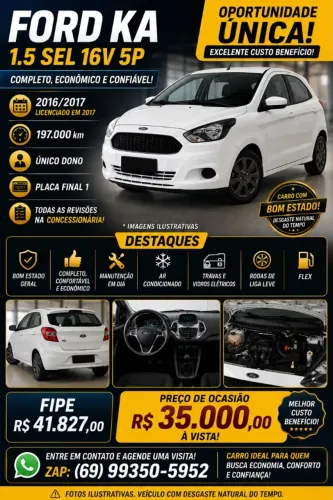 Ford KA SEL 1.5 16V Flex 5P 2017
