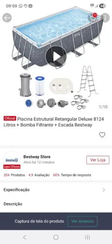 piscina Bestway Estrutura 8124 litros