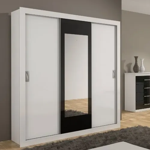 Guarda-roupa 3 portas com espelho - MDP