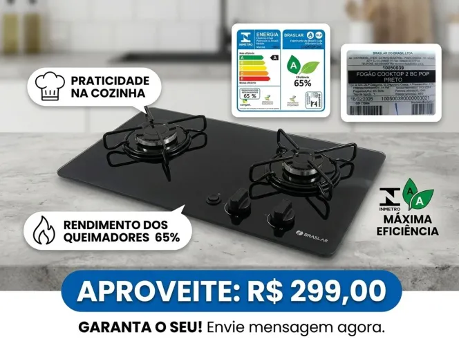 Fogão cooptook 2 Bocas 