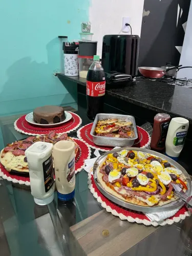 Mesa de vidro tamanho médio