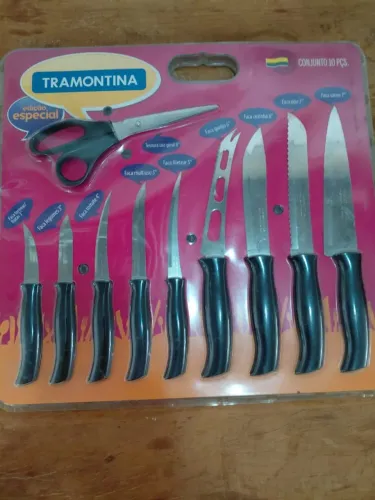 Jogo de facas Tramontina com 10 pc