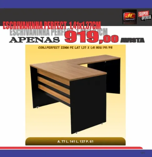 ESCRIVANINHA PERFECT DETALHE PRETO