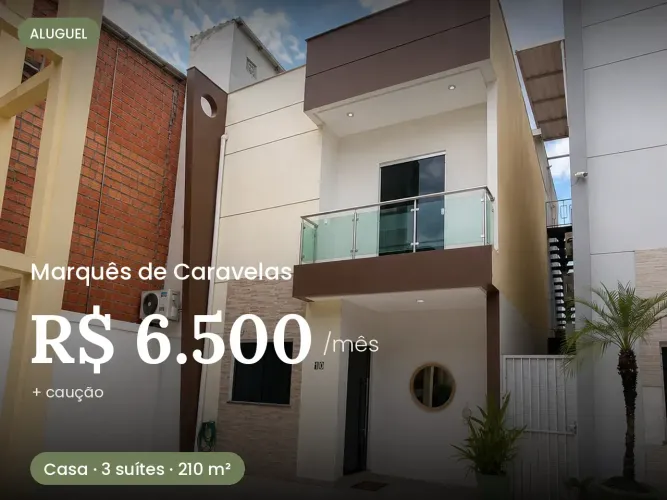 ALUGO CASA 3 QUARTOS - FLORES - MARQUÊS DE CARAVELAS
