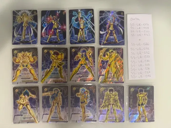Cartas Kayou Cavaleiros do Zodíaco Série SS-UR (conforme foto) - Cartas Raras!!
