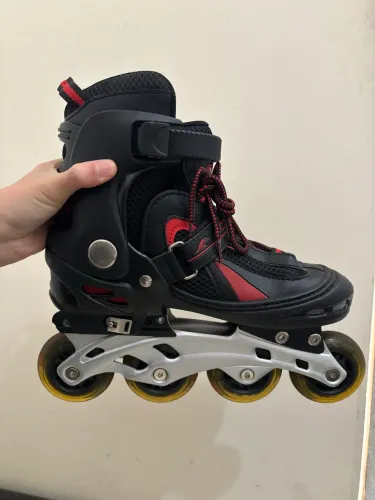 Patins Oxer inline ajustável (32 ao 37) + kit de proteção + mochila (brinde)