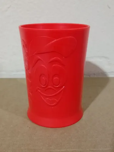 Acessório copo promocional Mascote chocolate Batom antigo