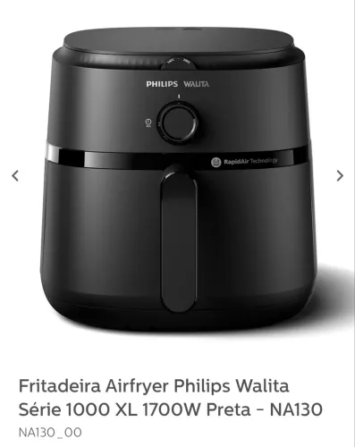 Fritadeira Airfryer Philips Walita