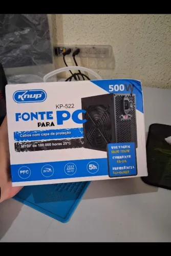 Fonte Knup KP-522 500W - Bivolt, Silenciosa e Custo-Benefício!