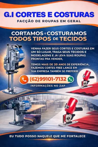 Corte e costura tudo em um só lugar, vc precisa só trazer o tecido e pegar a roupa pronta