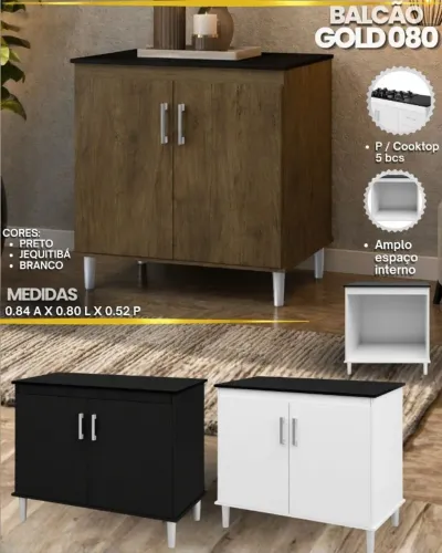 Balcão Gold Para Fogão Cooktop 2 portas Novo Direto da Fabrica