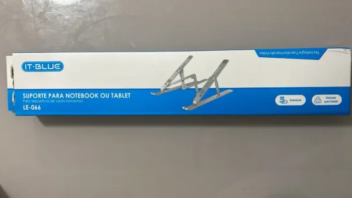 Suporte Regulável Para Notebook Tablet Metal It BLue LE066 - Loja COimbra COmputadores