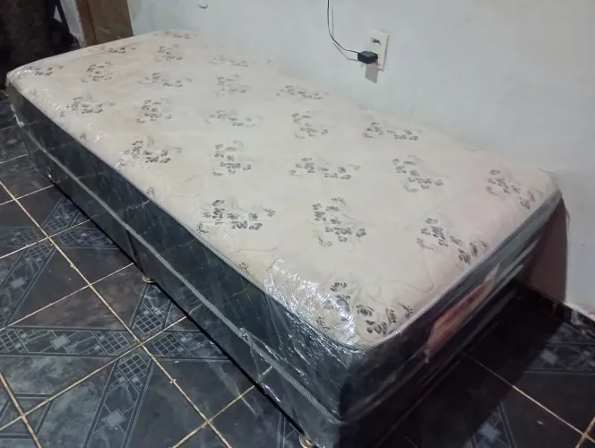 Cama Box Solteiro De Espuma Higenizada 