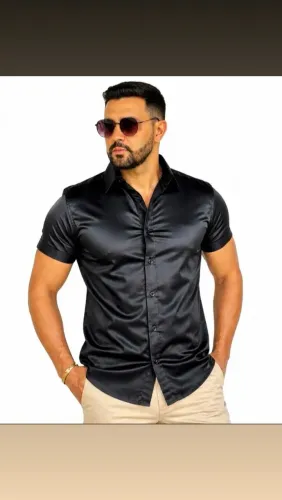 Camisas Acetinada Slim