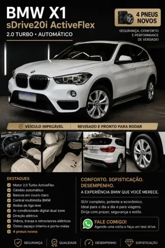 BMW X1 Sdrive 20I X-line 2.0 TB Active Flex 2016