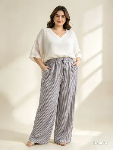 Calça pantalona alistrada