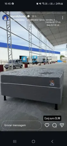 Cama ouro slim _ Brinde travesseiros!