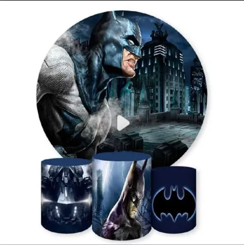 Kit Capa Painel + Trio Capas de Cilindros Sublimado Tema Batman