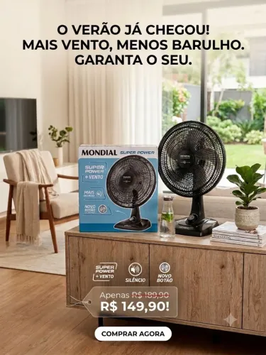 Ventilador MONDIAL 40cm turbo