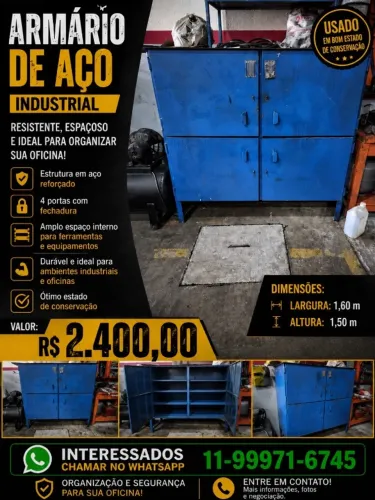 ARMARIOS E BANCADAS DE AÇO INDUSTRIAL