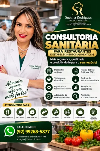 Consultoria Sanitária para Restaurantes em Manaus | Nutricionista