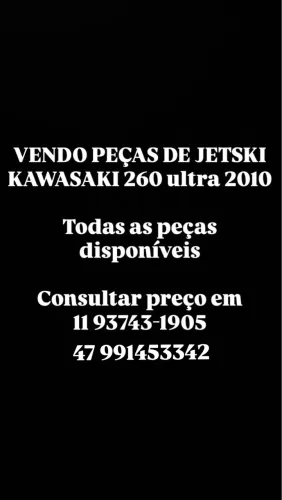 Peças Kawasaki 260 ultra 2010 supercharge, motor, compressor, casco, módulo, intercooler
