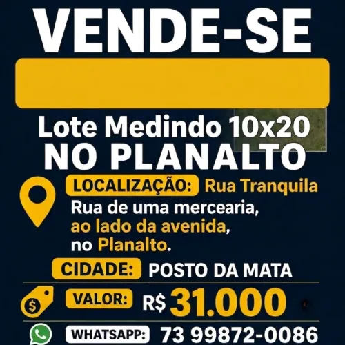 Lote em Posto da Mata no Planalto