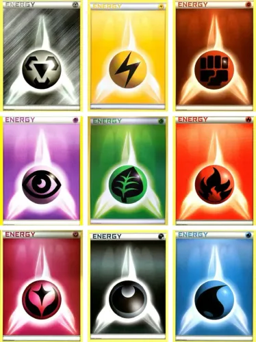 Conjunto 9 cartas de energia Pokémon 2013 Unnumbered