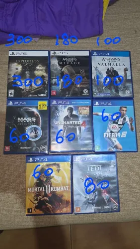 Jogos ps4 e ps5