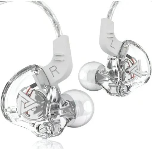 Fone de Ouvido Gamer In-ear QKZ AK6 Translúcido c/ Microfone