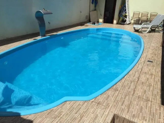 Piscina de fibra 6M COMPLETA E INSTALADA