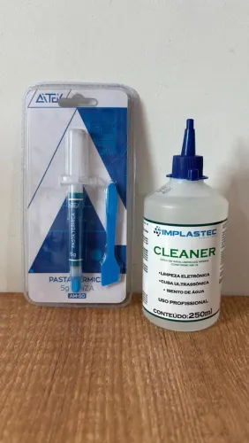 Kit Pasta Térmica Atek + Álcool Isopropílico 250Ml