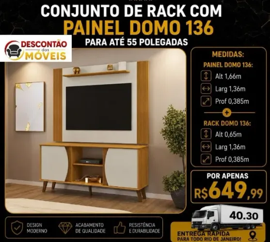 Rack com Painel Domo