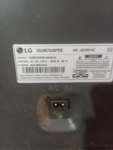 Aceito cartão Tv LG display rachado lg55um7520psb