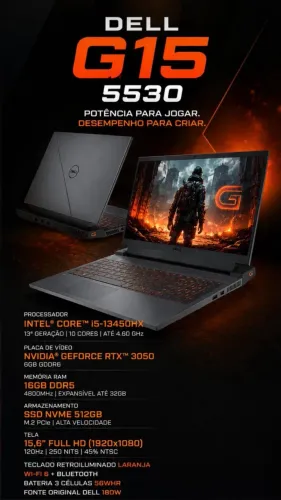 Computador PC Gamer Dell G15