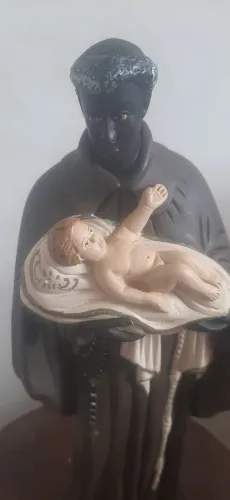 São Benedito 35cm cerâmica