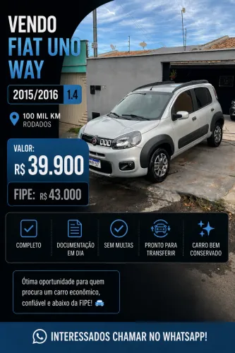 Fiat Uno WAY 1.4 EVO Fire Flex 8V 5P 2016