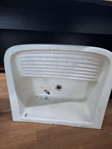 TANQUE BRANCO EM CERÂMICA INCEPA GRANDE TAMANHO 65 X 57